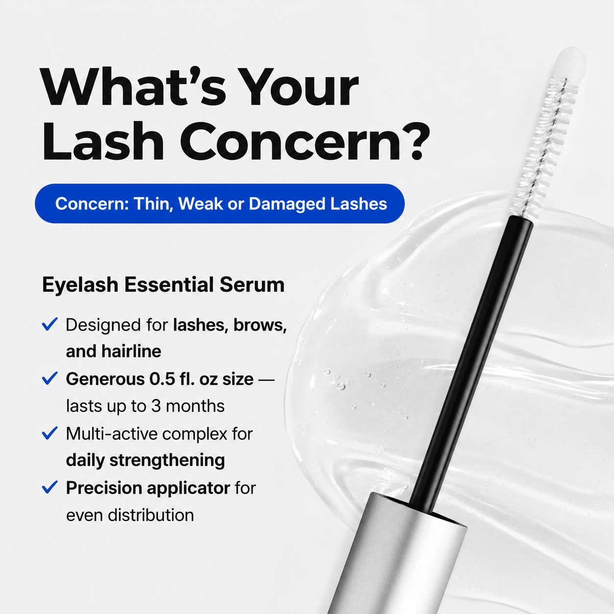 Eyelash Essential Serum for lashes, brows and hairline